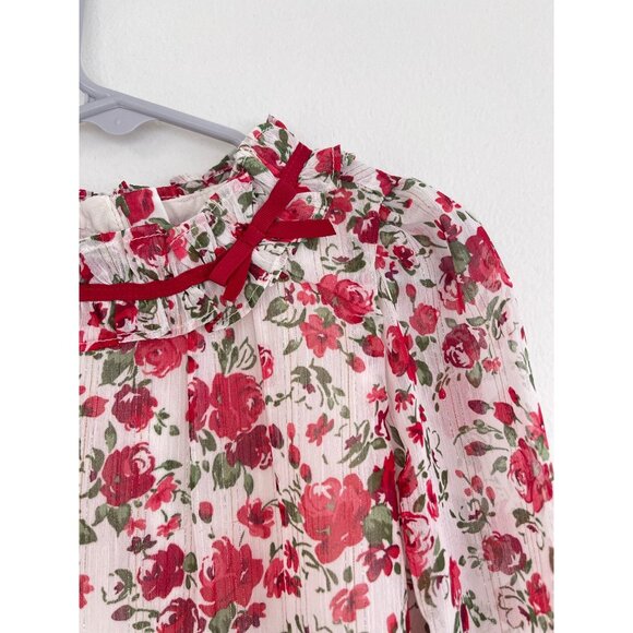 Janie and Jack Floral Chiffon Top 3 - Picture 3 of 12